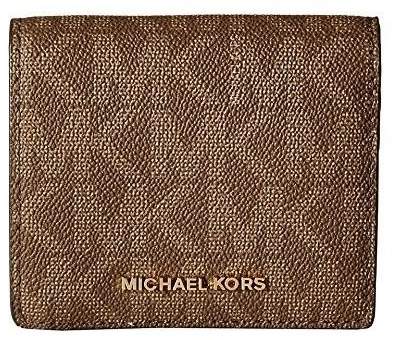 Michael Kors MICHAEL Jet Set Logo Card Holder - MOCHA - STYLE