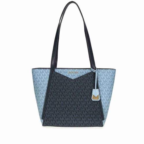 Michael Kors Whitney Small Signature Logo Tote - ADMIRAL/PALE BLUE - STYLE
