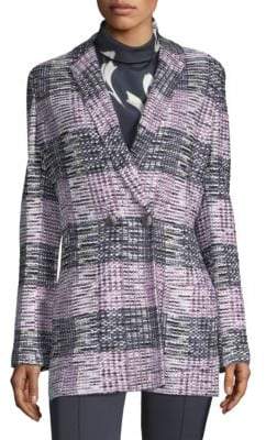Anna Plaid Knit Blazer