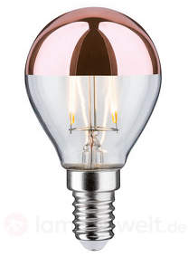 E14 2,5W 827 LED-Filament-Kopfspiegellampe kupfer