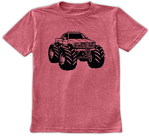 Heather Red Monster Truck Tee - Toddler & Boys