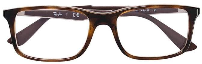 Ray Ban Junior tortoiseshell rectangular glasses