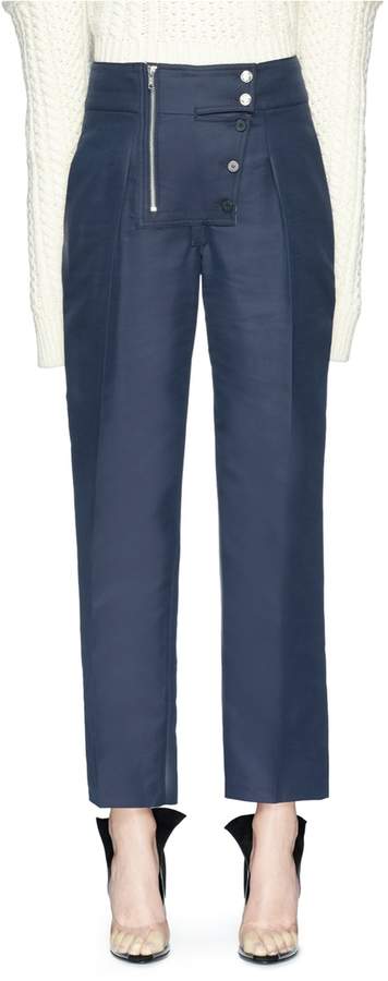 Straight leg cropped suiting pants