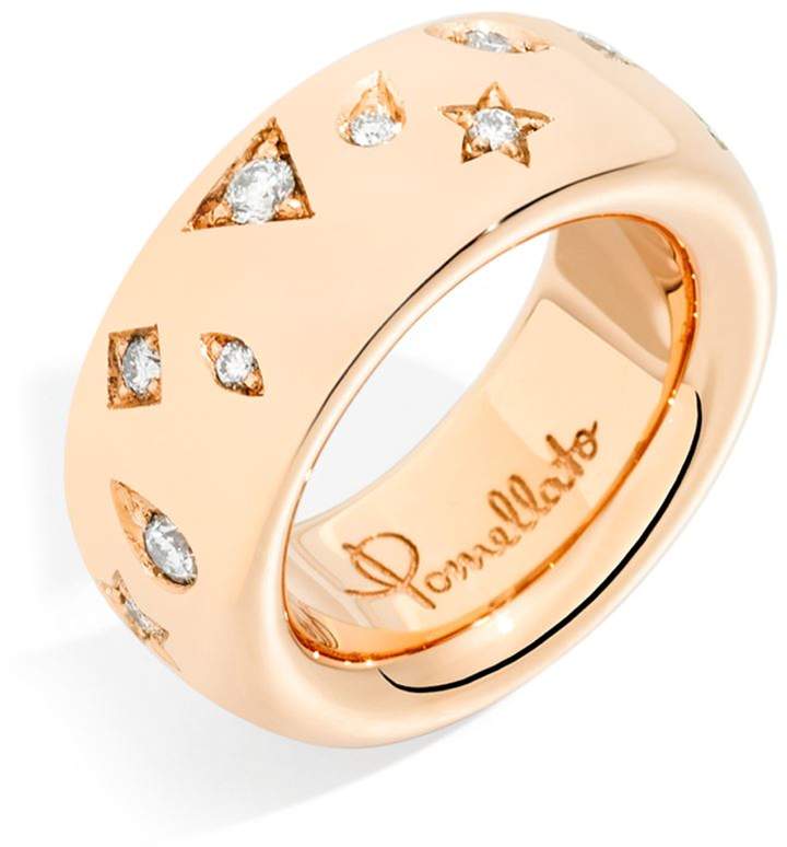 Medium Rose Gold and Diamond Iconica Ring