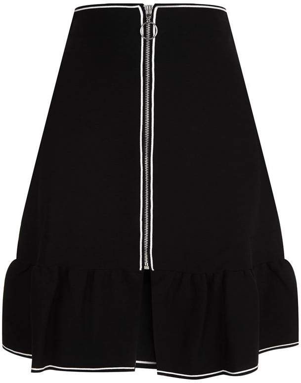 Frill Stretch Knit Skirt