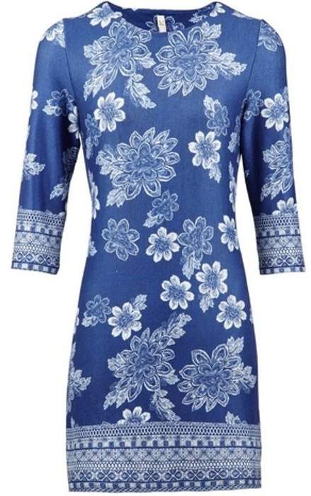 Womens *Izabel London Blue Floral Shift Dress