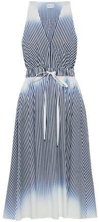 Striped Dégradé Cotton-Blend Poplin Dress