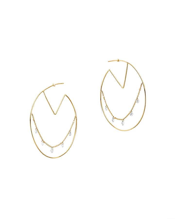 Aerodiamonds AeroDiamonds 18K Yellow Gold Bohemian Diamond Hoop Earrings