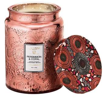 Japonica - Persimmon & Copal Large Embossed Jar Candle