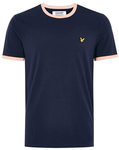 LYLE & SCOTT X T-Shirt im Ringer-Style, navyblau