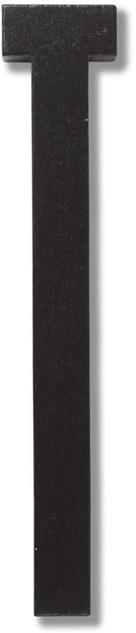 Design Letters - Wooden Letters Indoor T, Schwarz