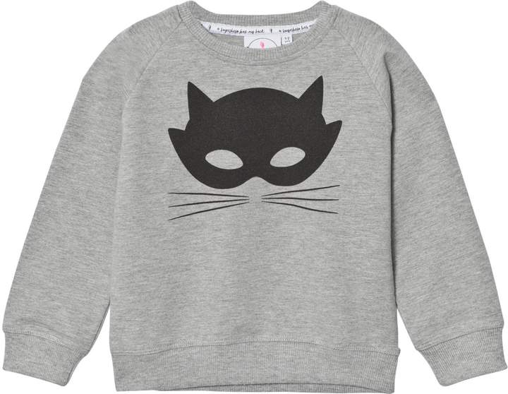 Scamp & Dude Grey Cat Mask Chilled Fit Sweatshirt
