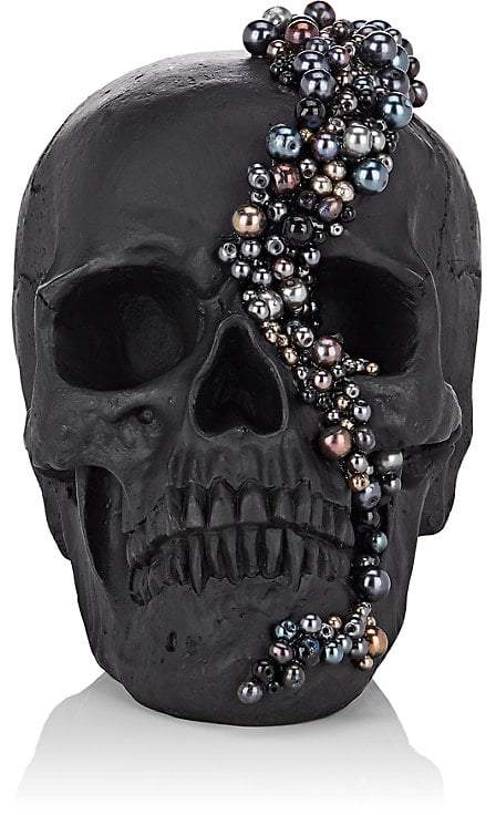 Lisa Carrier Designs Pearl-Embellished Resin Skull