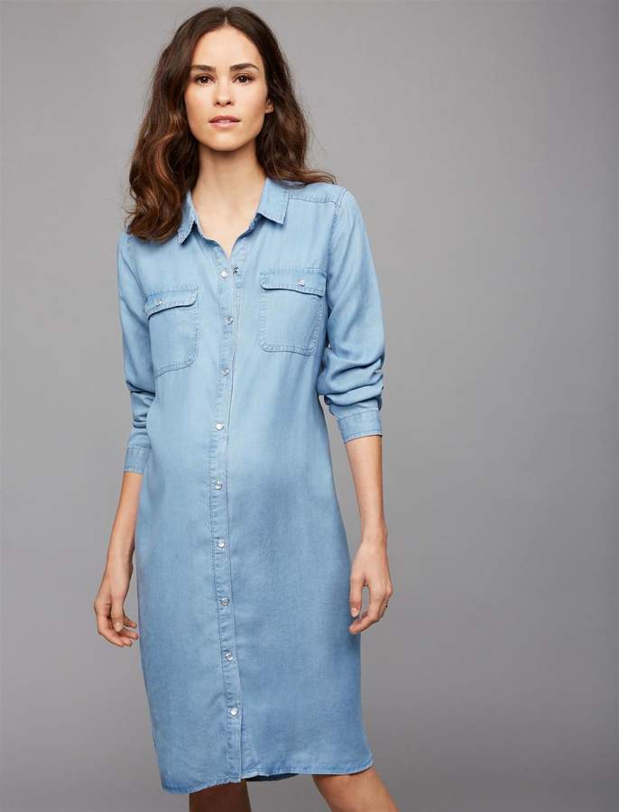 Ripe Denim Maternity Shirt Dress