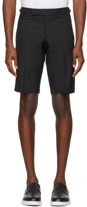 Black Low-rise Skinny Shorts