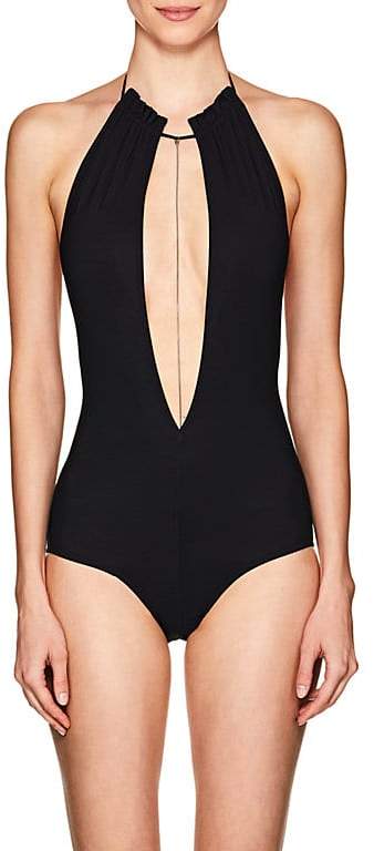 On The Island Women's Palm Snake-Chain-Accented One-Piece Swimsuit