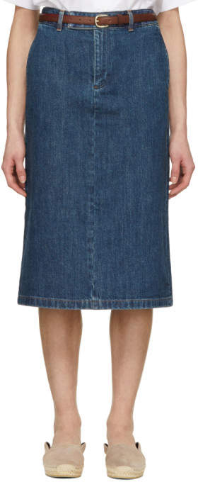 Indigo Denim Constance Skirt