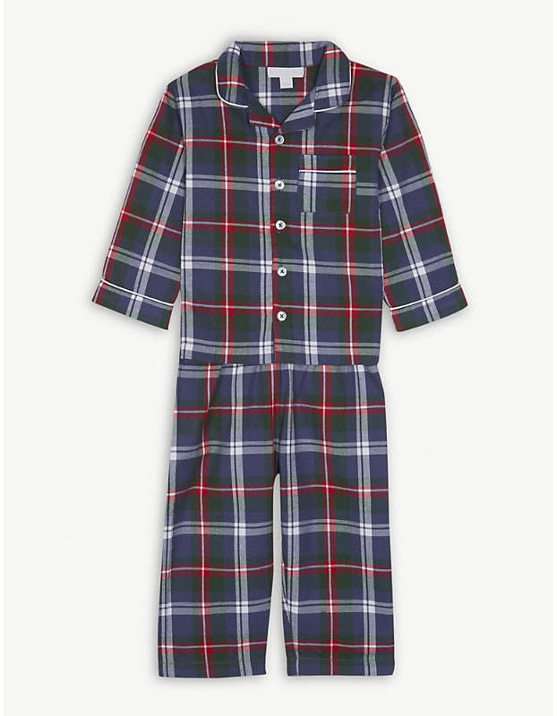 The Little White Company Christmas check cotton pyjamas 1-6 years