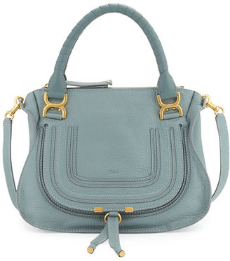 Chloe Marcie Medium Satchel Bag, Light Blue