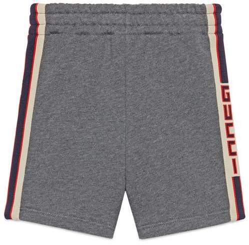 Baby short with jacquard trim