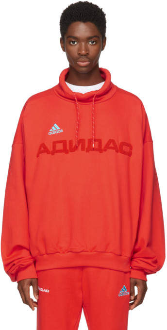 Red Adidas Originals Edition Funnel Neck Sweatshirt