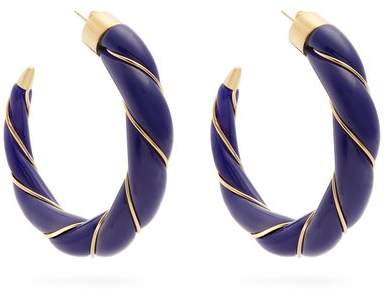 Diana twisted-effect gold-plated earrings