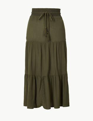 A Line Khaki Skirt - ShopStyle