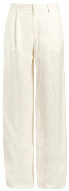 Wide-leg linen trousers