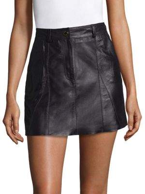 Tommy Hilfiger Collection Leather Mini Skirt