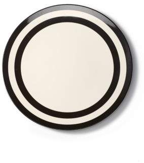 Black Striped Dinner Plate