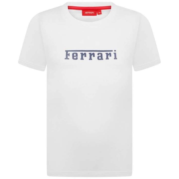 FerrariBoys White Cotton Pique Top