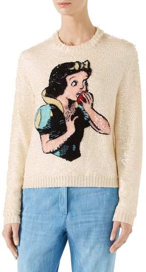Snow White Sequin & Wool Sweater
