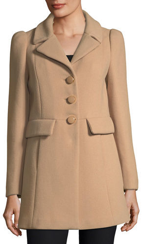 Wool-Twill A-Line Coat 