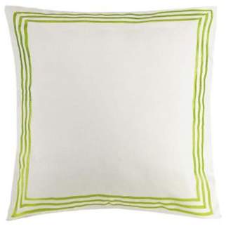 Watercolor Garden European Pillow Sham in Green