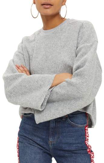 Cut and Sew Wide Sleeve Sweater
