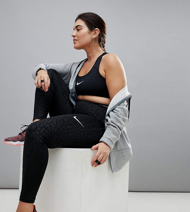 Nike Training Nike – Plus Training – Schwarze Leggings mit Punkten und Katzenmotiv