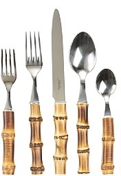 Natural Bamboo 5-Piece Place Setting