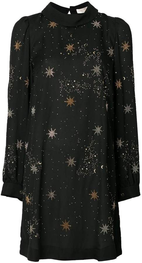 star embroidered dress