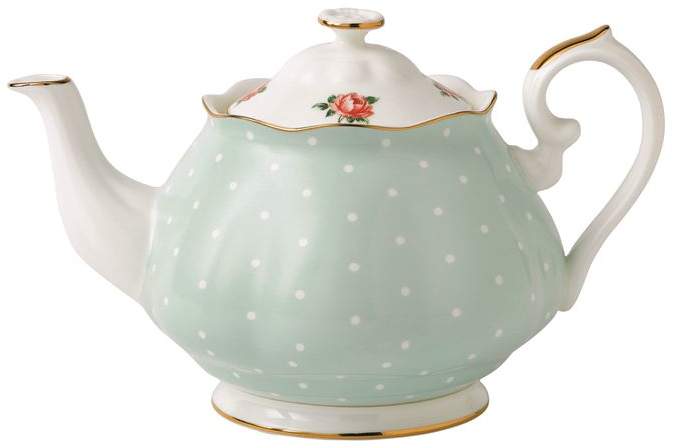 Polka Rose Vintage Teapot