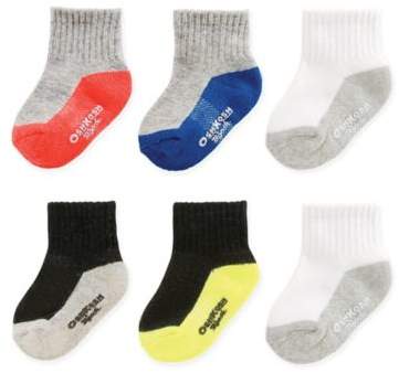 6-Pack Multicolored Athletic Crew Socks