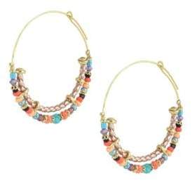 Gas Bijoux Beaded Hoop Earrings