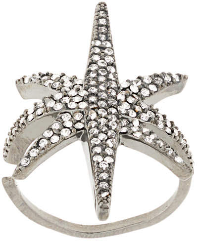 Federica Tosi Sternförmiger Silberring mit Schmucksteinen