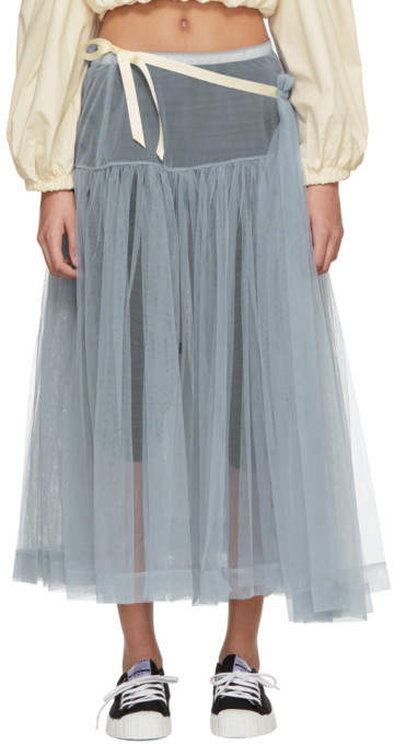 Molly Goddard Ssense Exclusive Grey August Skirt