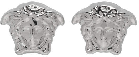 Silver Mini Medusa Earrings