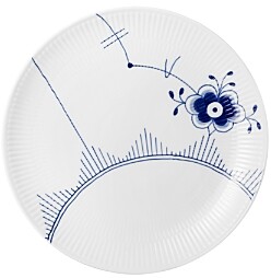 Blue Fluted Mega Coupe Dinner Plate