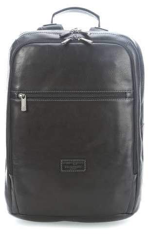 Jekyll & Hide Montana 15'' Laptop-Rucksack glattes Leder schwarz