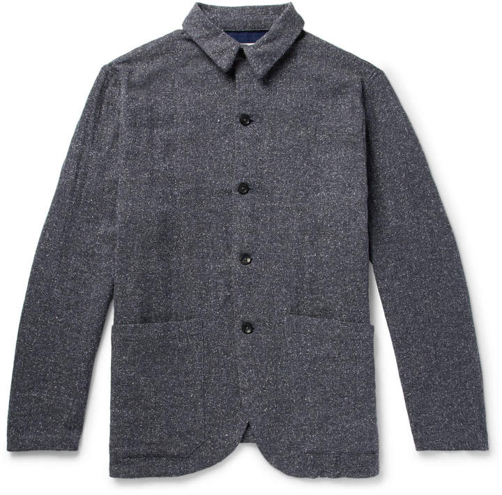 The Lost Explorer Chamboise Mélange Knitted Cotton-Blend Chore Jacket