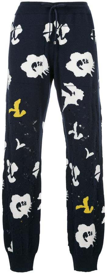Barrie abstract knit jogging bottoms