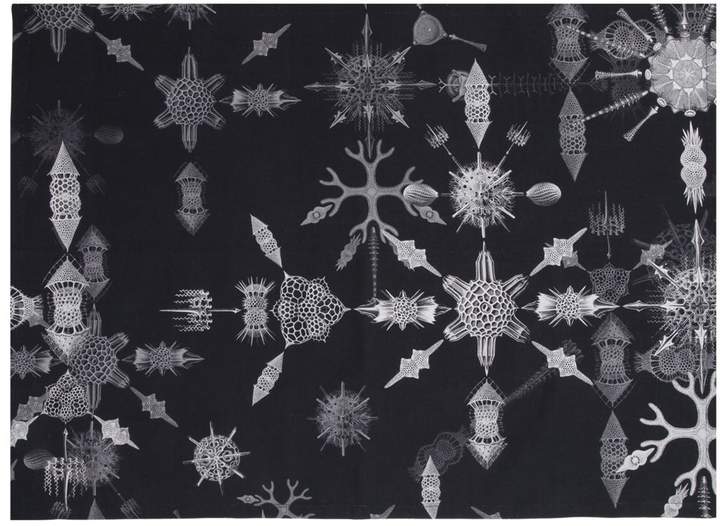 Schwarzes, Bedrucktes Küchenhandtuch