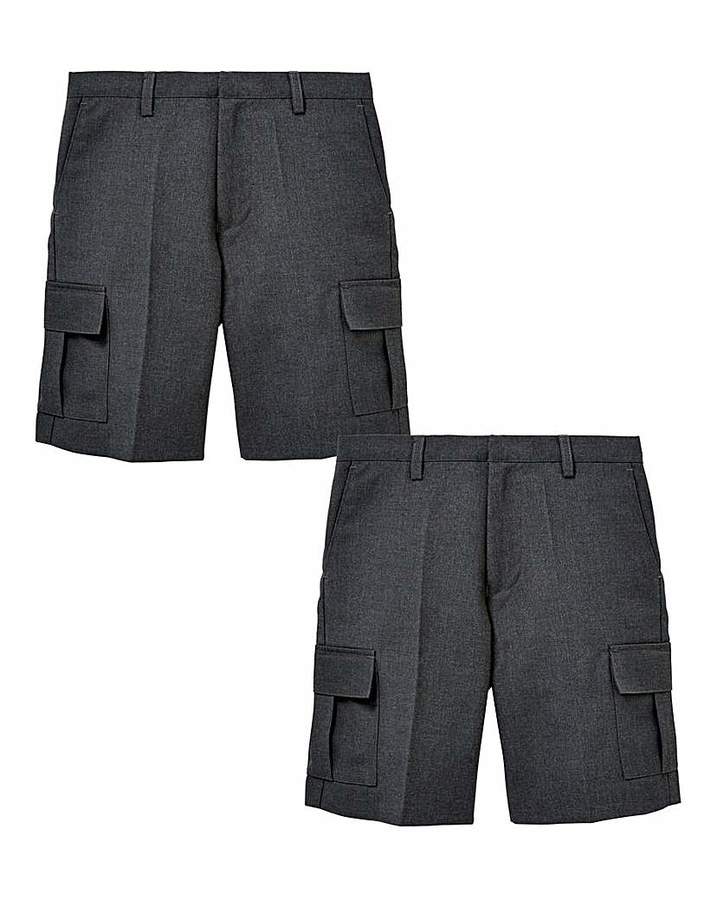 Boys Pack of Two Cargo Shorts Generous